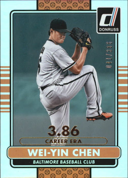 2015 Donruss Stat Line Career #57 Wei-Yin Chen/386