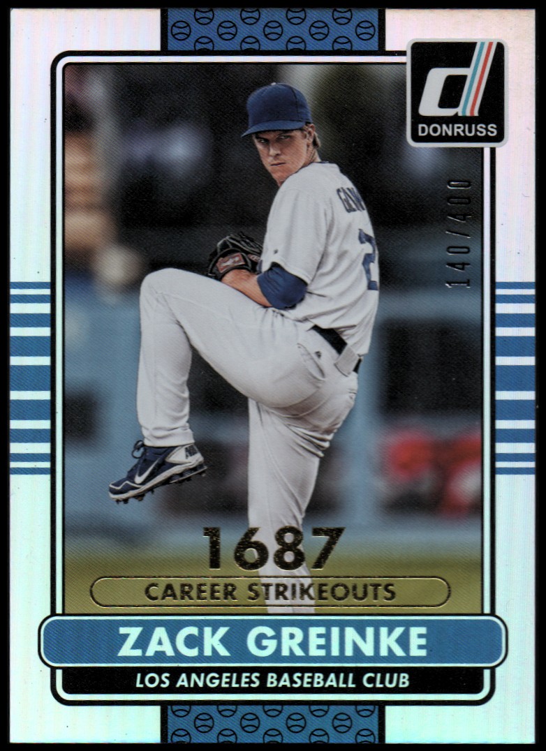 2015 Donruss Stat Line Career #108 Zack Greinke/400