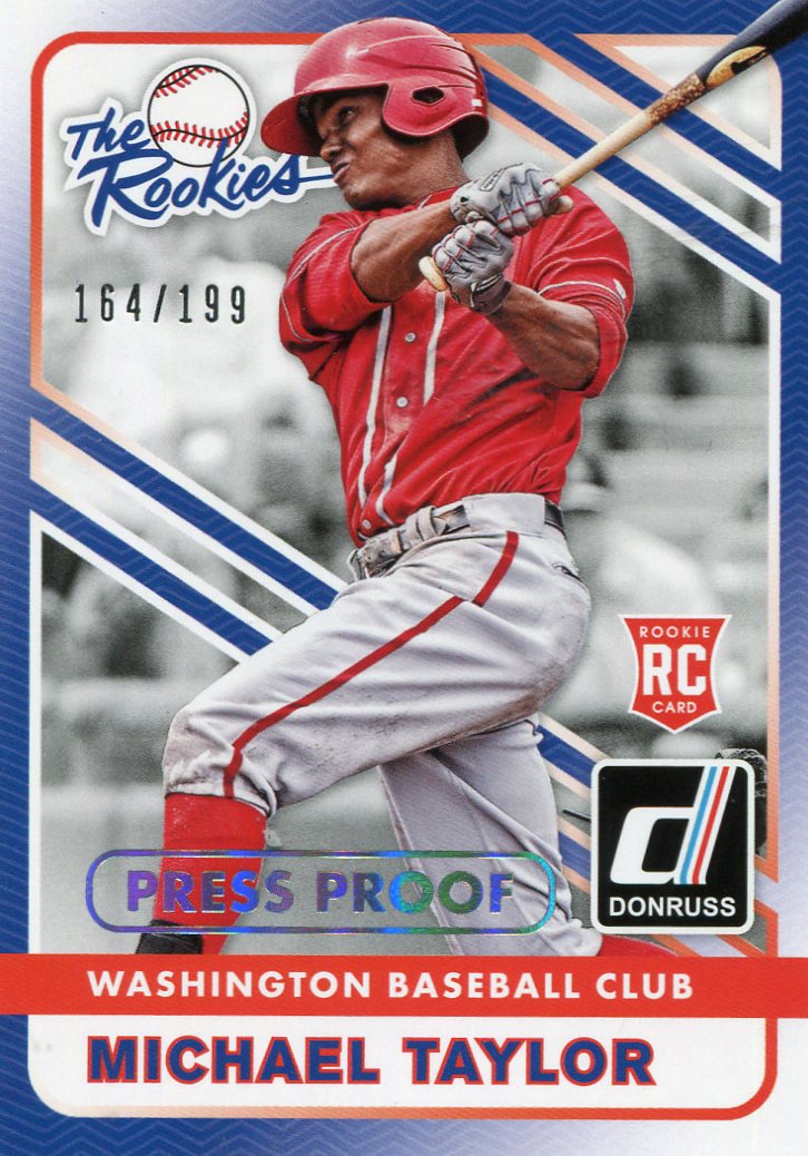 2015 Donruss The Rookies Press Proofs Silver #7 Michael Taylor