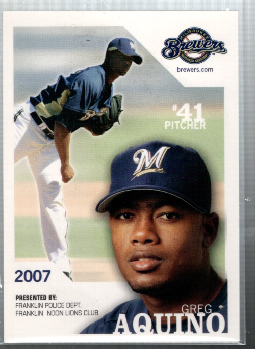 B6642- 2007 Brewers Police Milwaukee BB Cards 1-30 -You Pick- 15+ FREE US SHIP