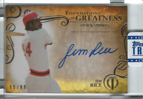 2015 Topps Tribute Foundations of Greatness Autographs #THENJR Jim Rice