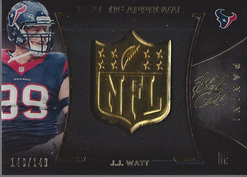 2014 Panini Black Gold Nfl Seal Of Approval 70 Jj Watt