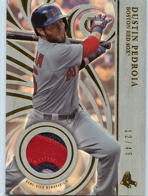 2015 Topps Tribute Prime Patches #PPDP Dustin Pedroia