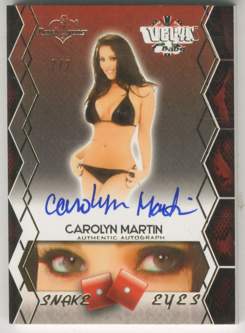 2013 Bench Warmer Vegas Baby Snake Eyes Autographs #10 Carolyn Martin