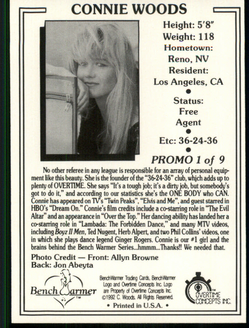 Bench Warmer (1992 Bench Warmer) "Insert and Promo" Cards - Picture 3 of 13