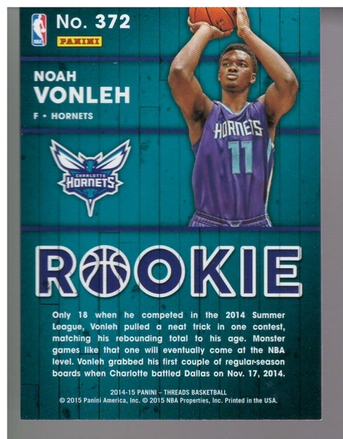A6797- 2014-15 Panini Threads Bk #s 1-372 +Rookies -You Pick- 15+ FREE US SHIP - Picture 209 of 209