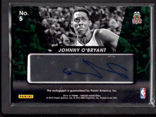 2014-15 Panini Threads Rookie View Autographs #5 Johnny O'Bryant back image