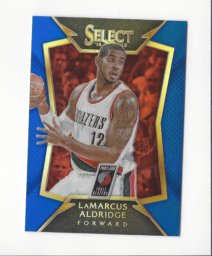 2014-15 Select Concourse Prizms Blue #6 LaMarcus Aldridge ...