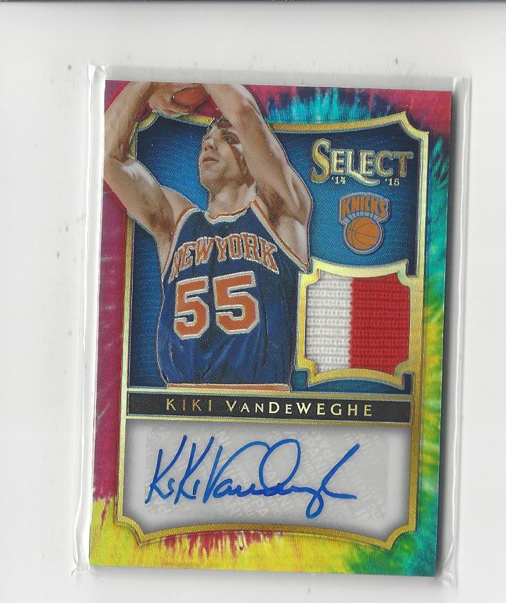 2014-15 Select Jersey Autographs Prizms Tie Dye #35 Kiki Vandeweghe/10