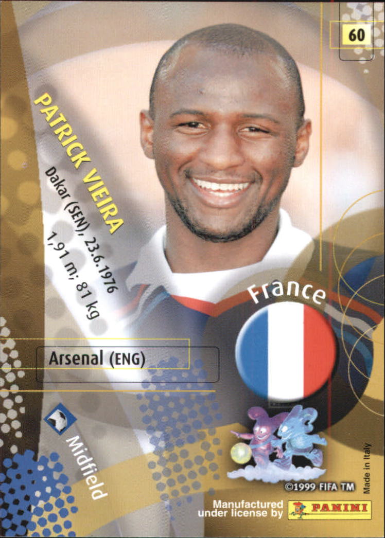 Panini road to the World Cup 2002-PATRICK VIEIRA FRANCE No 95