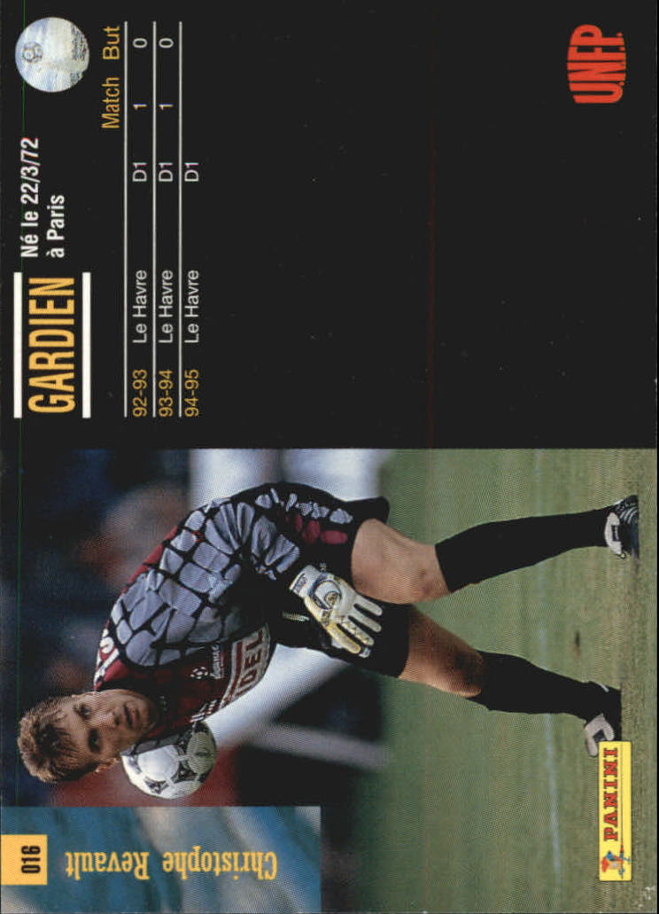 1994-95 Panini Premium Ligue 1 France #16 Christophe Revault back image