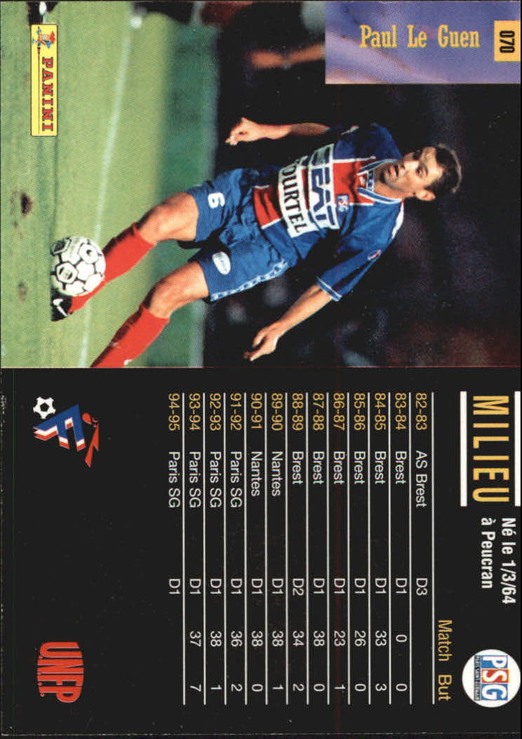 1994-95 Panini Premium Ligue 1 France #70 Paul Le Guen back image