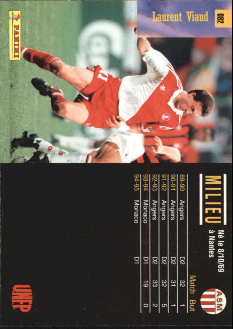 1994-95 Panini Premium Ligue 1 France #82 Laurent Viaud back image