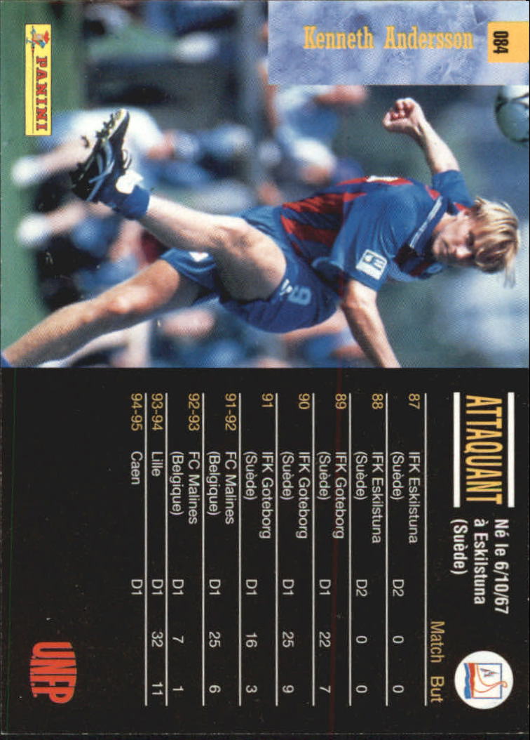 1994-95 Panini Premium Ligue 1 France #84 Kenneth Anderson back image