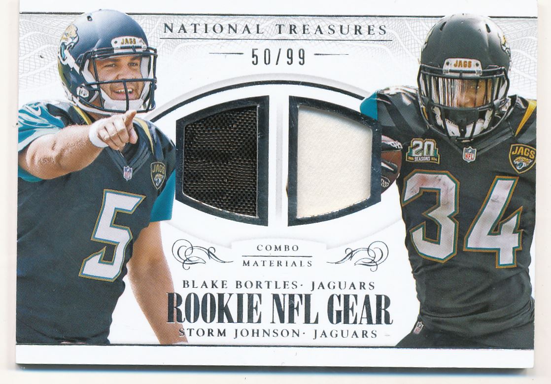 2014 Panini National Treasures Rookie NFL Gear Combo Player Materials #30 Blake Bortles/Storm Johnson