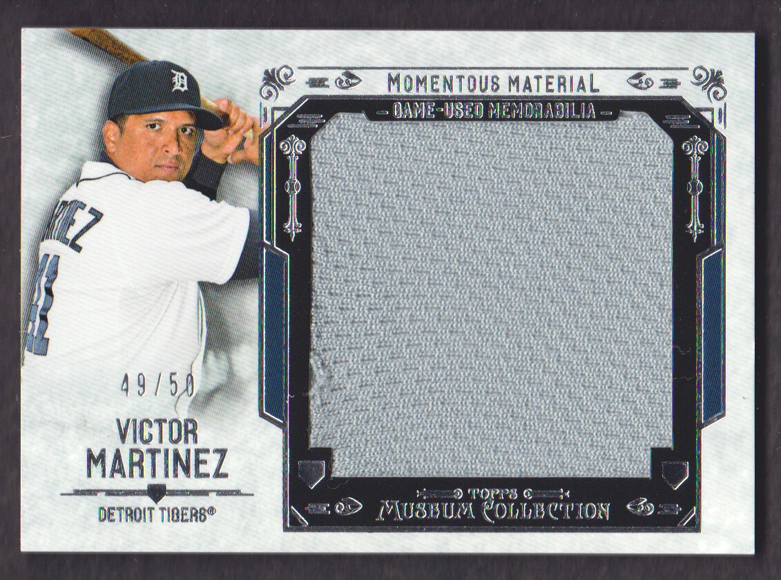 2015 Topps Museum Collection Momentous Material Jumbo Relics #MMJRVMZ Victor Martinez