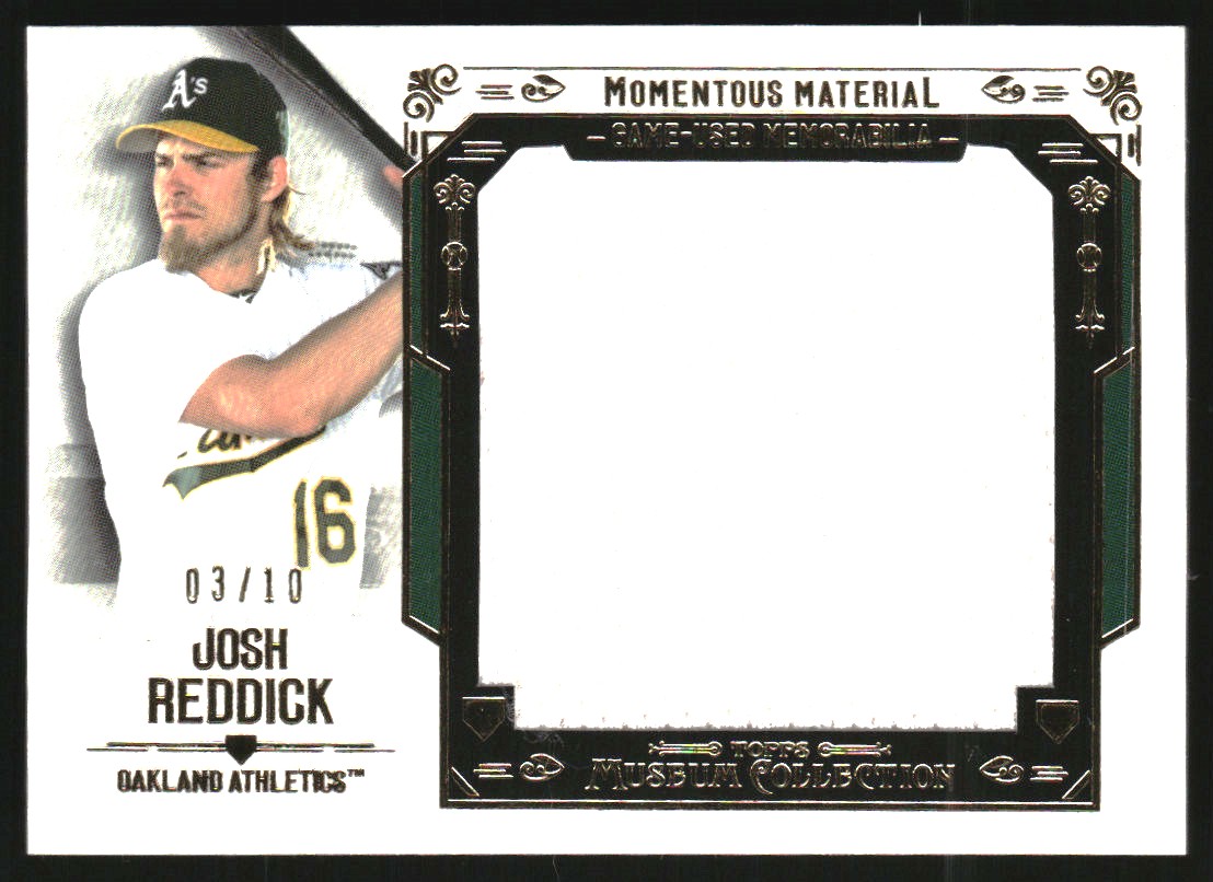 2015 Topps Museum Collection Momentous Material Jumbo Relics Gold #MMJRJRK Josh Reddick