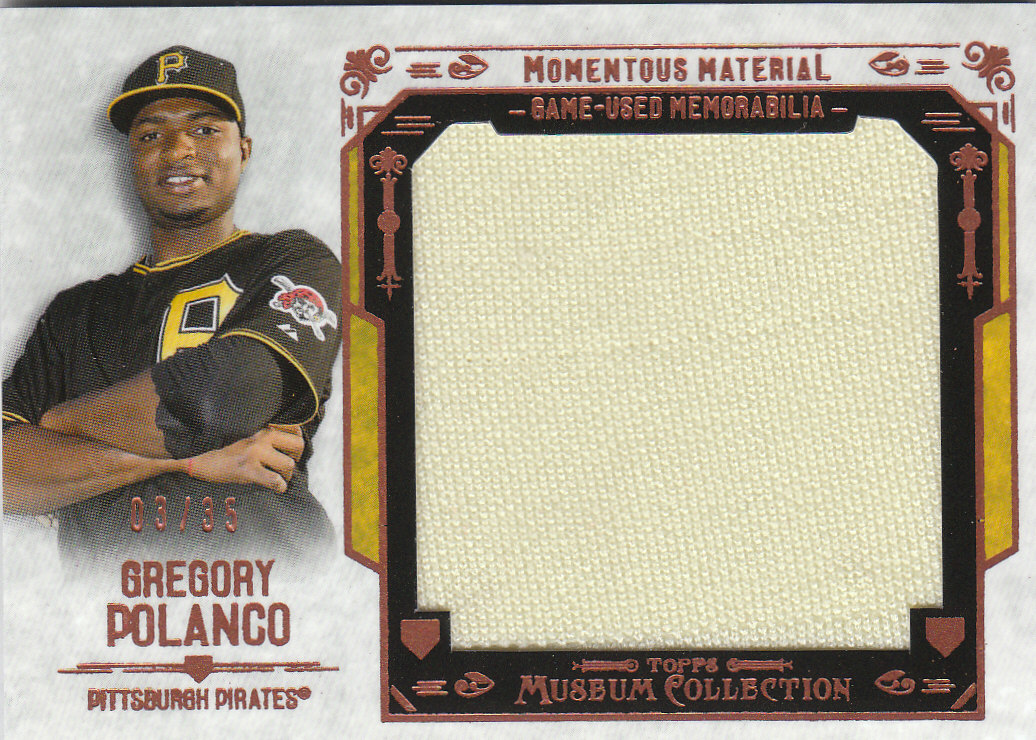 2015 Topps Museum Collection Momentous Material Jumbo Relics Copper #MMJRGPL Gregory Polanco