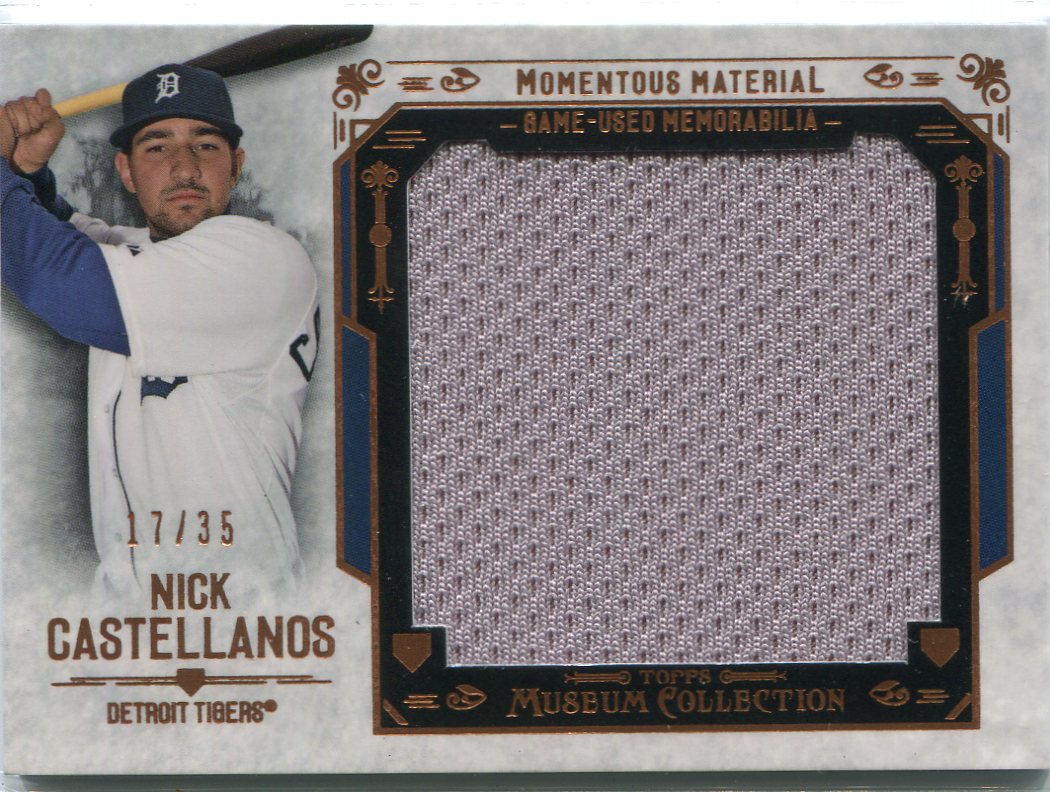 2015 Topps Museum Collection Momentous Material Jumbo Relics Copper #MMJRNCS Nick Castellanos