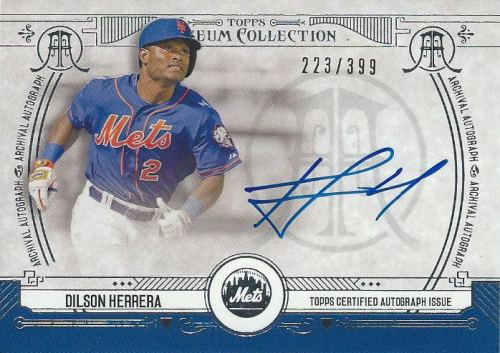 2015 Topps Museum Collection Archival Autographs #AADH Dilson Herrera/399