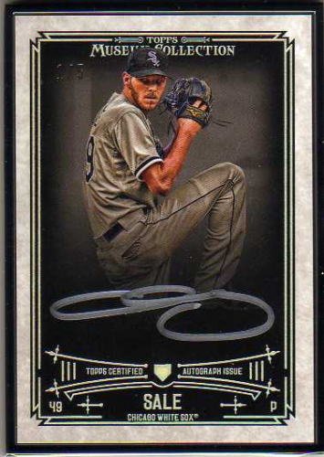 2015 Topps Museum Collection Framed Museum Collection Autographs Black #MCCS Chris Sale