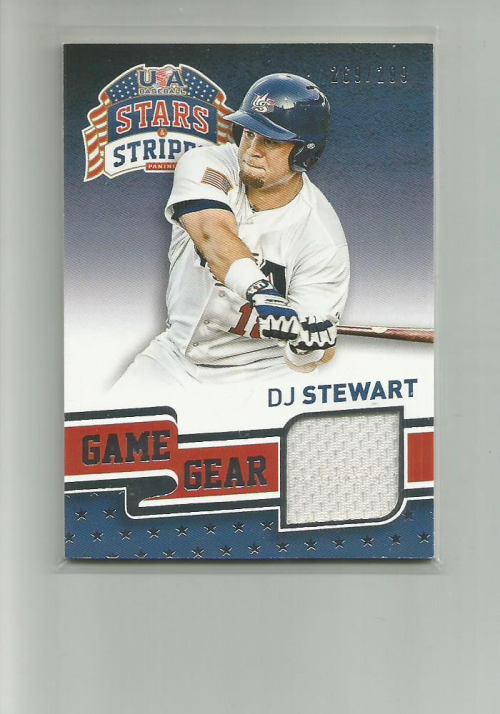 2015 USA Baseball Stars and Stripes Game Gear Materials #33 DJ Stewart/299