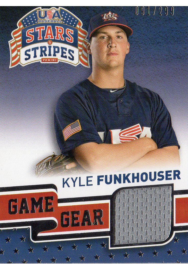 2015 USA Baseball Stars and Stripes Game Gear Materials #58 Kyle Funkhouser/299