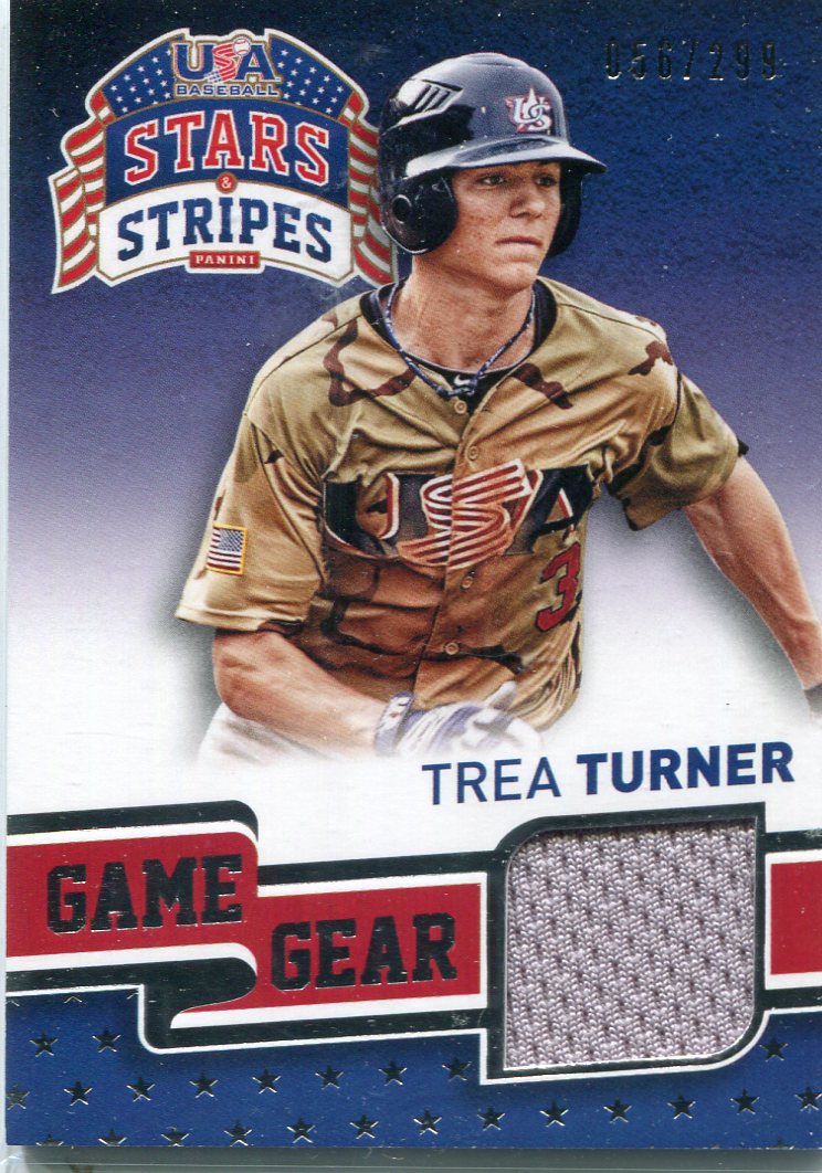 2015 USA Baseball Stars and Stripes Game Gear Materials #93 Trea Turner/299