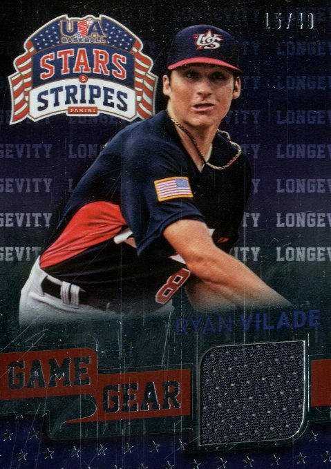 2015 USA Baseball Stars and Stripes Game Gear Materials Longevity #87 Ryan Vilade/49
