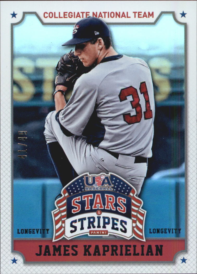 2015 USA Baseball Stars and Stripes Longevity Sapphire #48 James Kaprielian