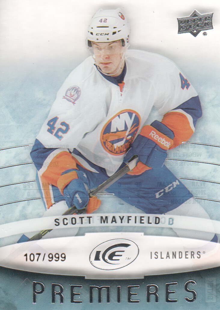 2014-15 Upper Deck Ice #102 Scott Mayfield/999 RC