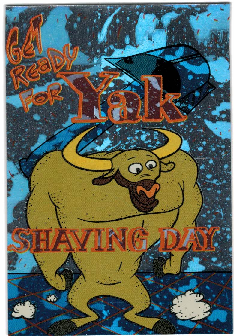 1994 Topps Ren and Stimpy Prismatic Splatter Variants 32A Get Ready