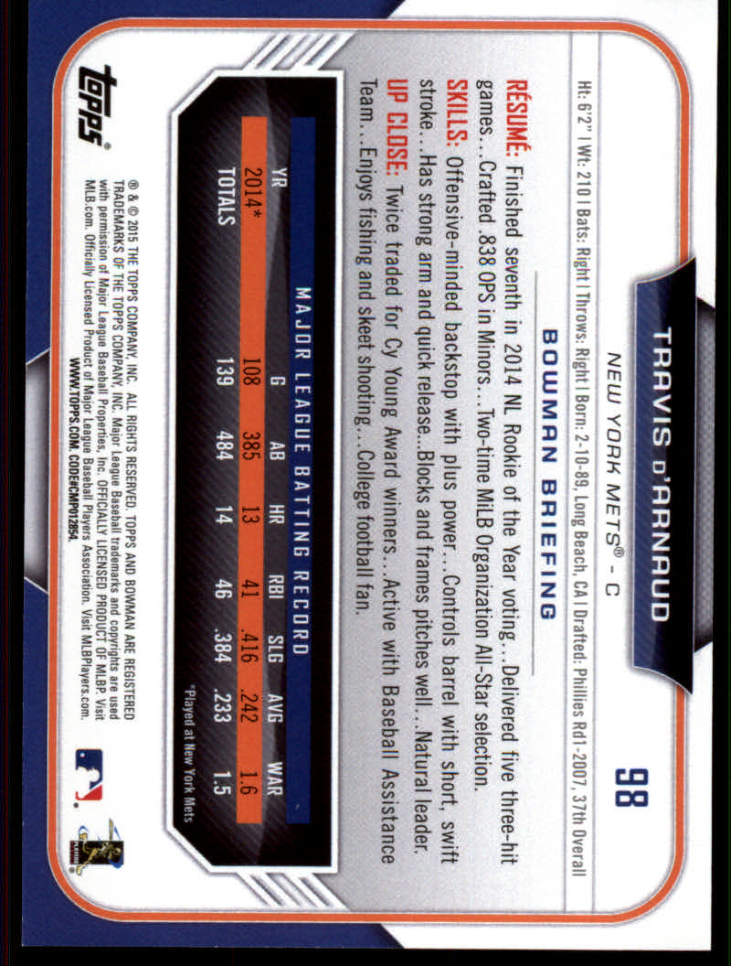 2015 Bowman Baseball "Main Set Color" Parallel Cards - Picture 35 of 39
