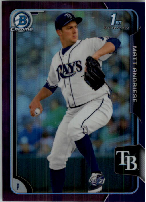 2015 Bowman Chrome Prospects Purple Refractors #BCP67 Matt Andriese