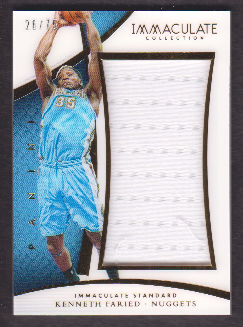 2014-15 Immaculate Collection Immaculate Standard Materials #19 Kenneth Faried/75