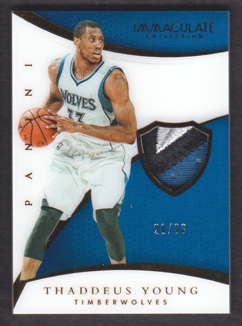 2014-15 Immaculate Collection Patches #PTY Thaddeus Young/33