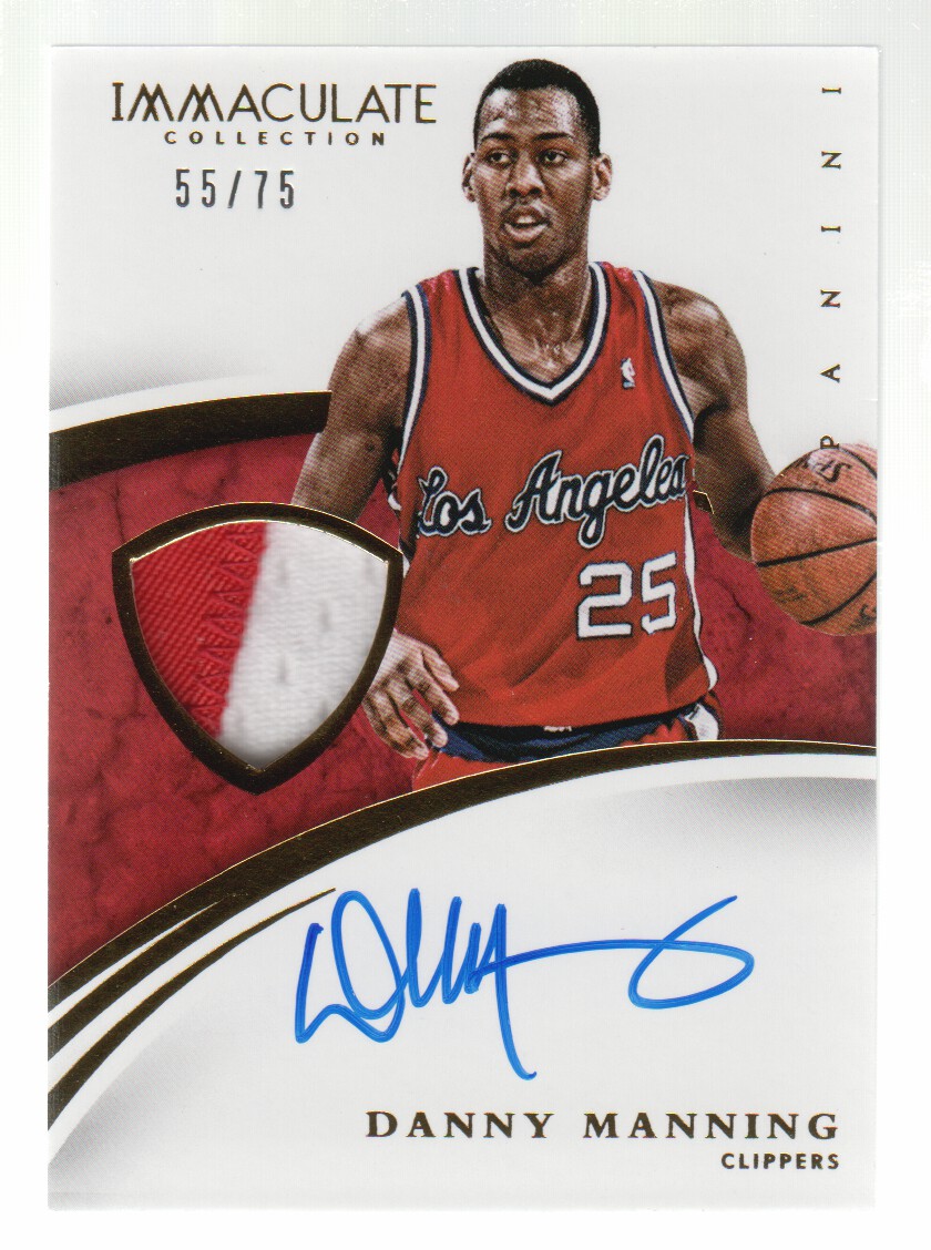 2014-15 Immaculate Collection Patches Autographs #PADMA Danny Manning/75