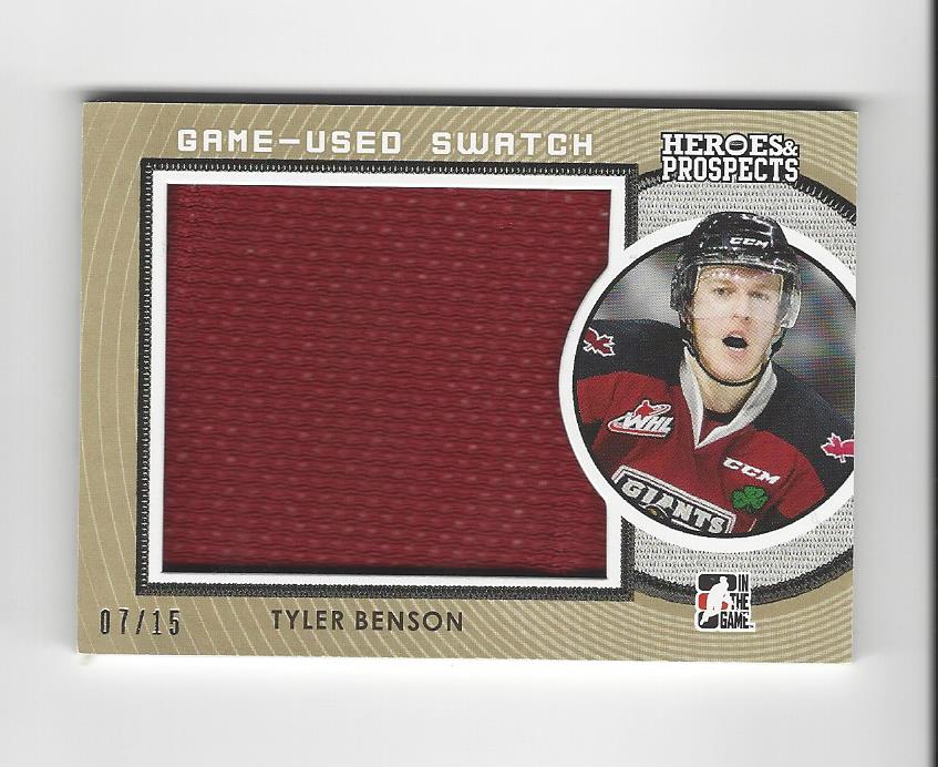 2014-15 ITG Heroes and Prospects Jersey Gold #TB3 Tyler Benson