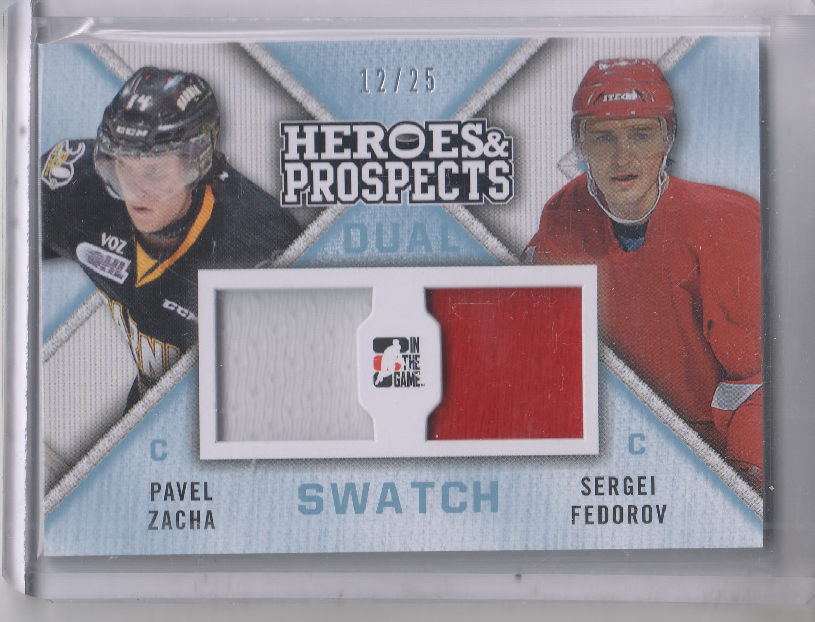 2014-15 ITG Heroes and Prospects Hero and Prospect Jerseys #HPJ08 Pavel Zacha/Sergei Fedorov