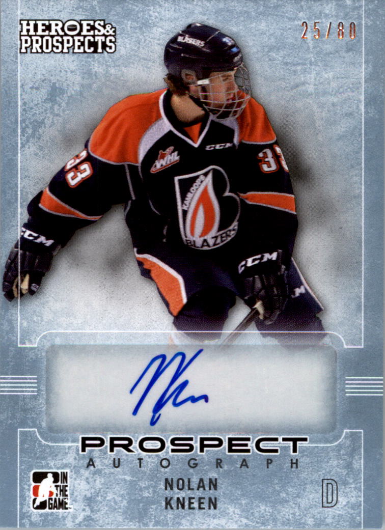 2014-15 ITG Heroes and Prospects Prospect Autographs #69 Nolan Kneen/80