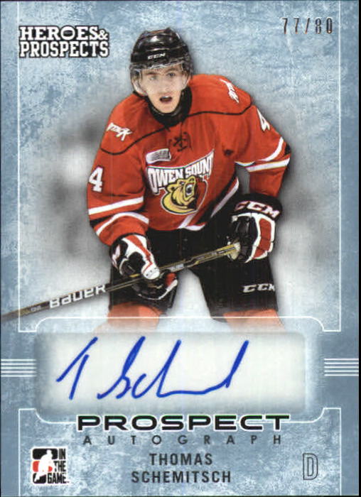 2014-15 ITG Heroes and Prospects Prospect Autographs #85 Thomas Schemitsch/80