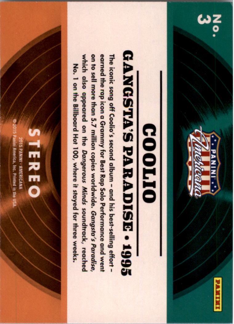 2015 Panini Americana Certified Singles Silver #3 Coolio back image