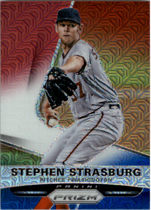 2015 Panini Prizm Prizms Red White and Blue Mojo #141 Stephen Strasburg