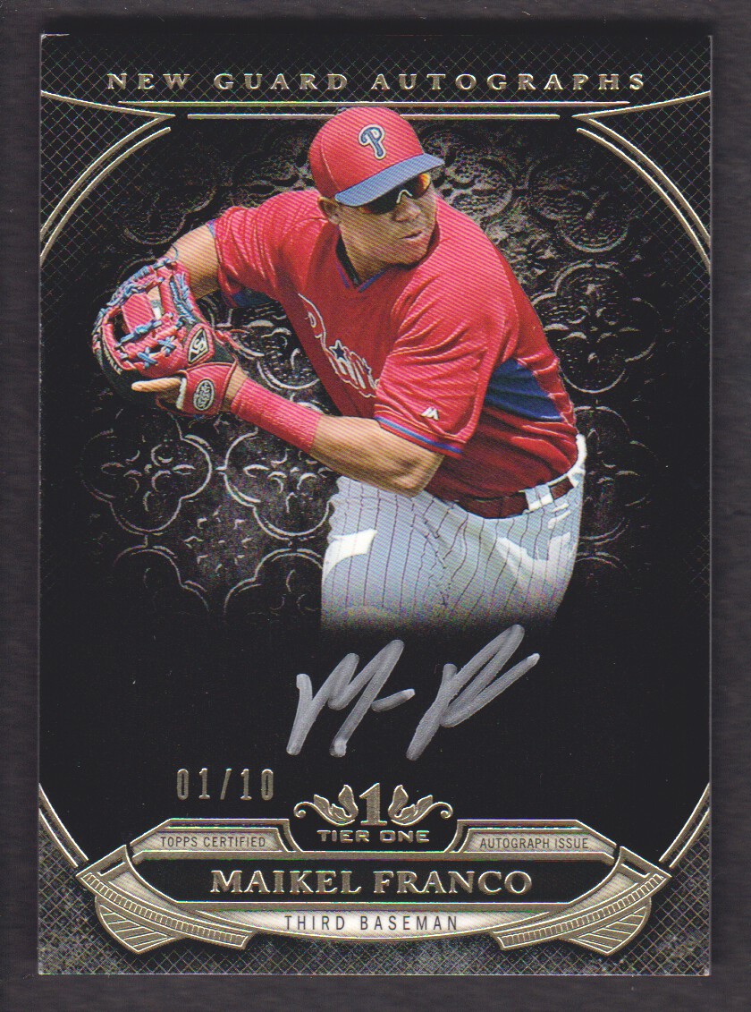 2015 Topps Tier One New Guard Autographs Silver Ink #NGAMFR Maikel Franco
