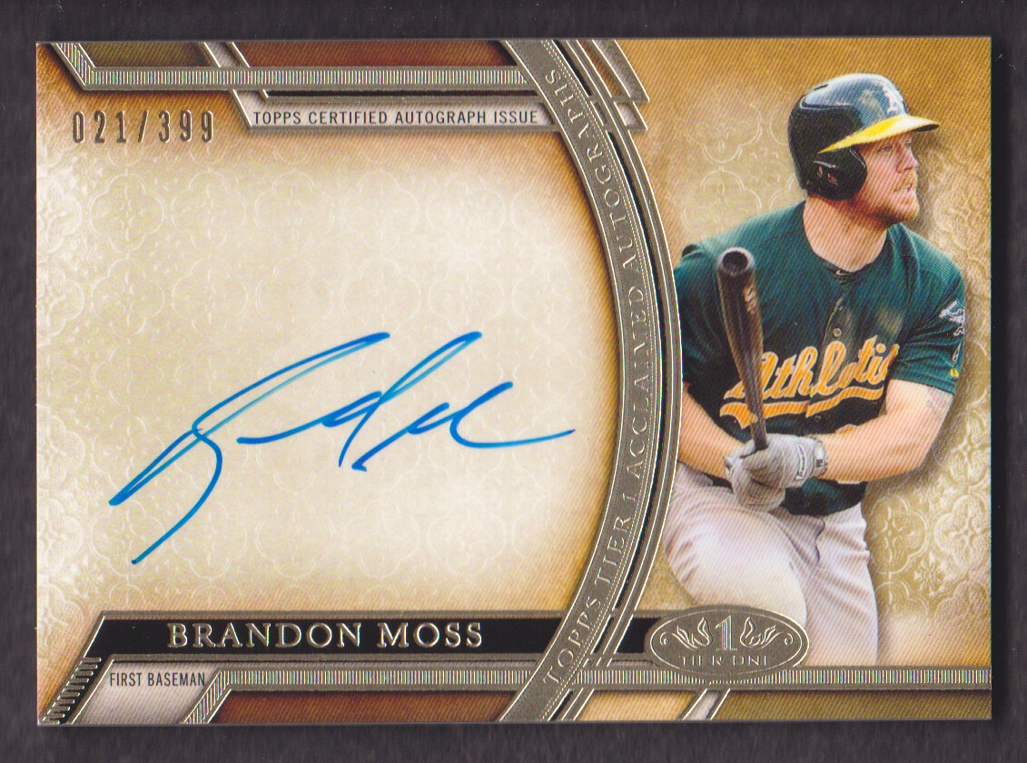 2015 Topps Tier One Acclaimed Autographs #AABMS Brandon Moss/399