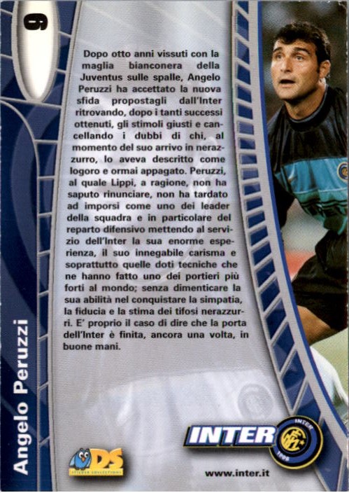 2000 Inter Milan DS #9 Angelo Peruzzi back image