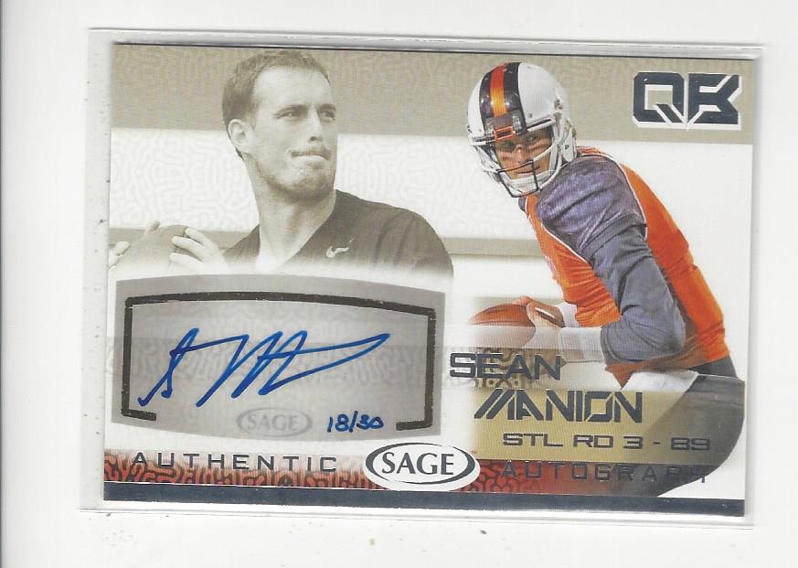 2015 SAGE Autographs Silver #36 Sean Mannion