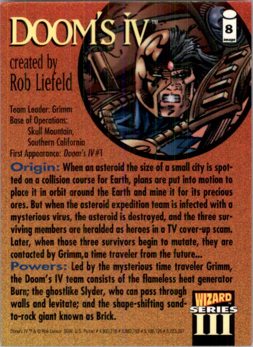 1992-97 Wizard Magazine Series 3 #8A Doom's IV/Wizard #38 Prismatic - NM-MT