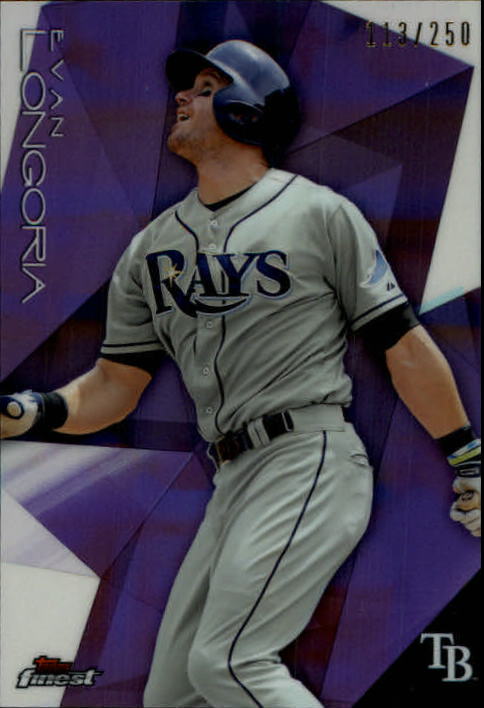 2015 Finest Purple Refractors #55 Evan Longoria /250