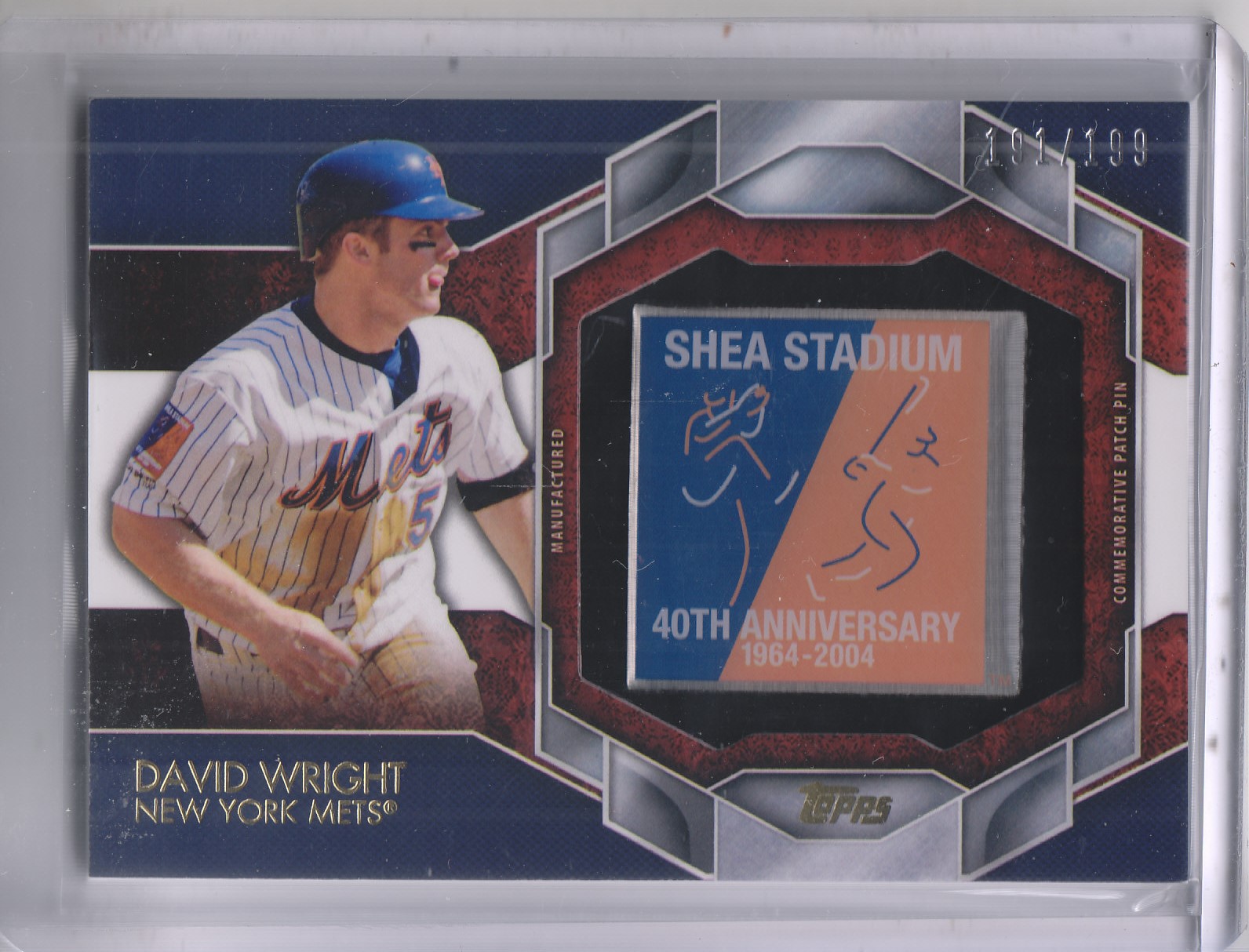 2015 Topps Commemorative Patch Pins CPP16 David Wright NMMT